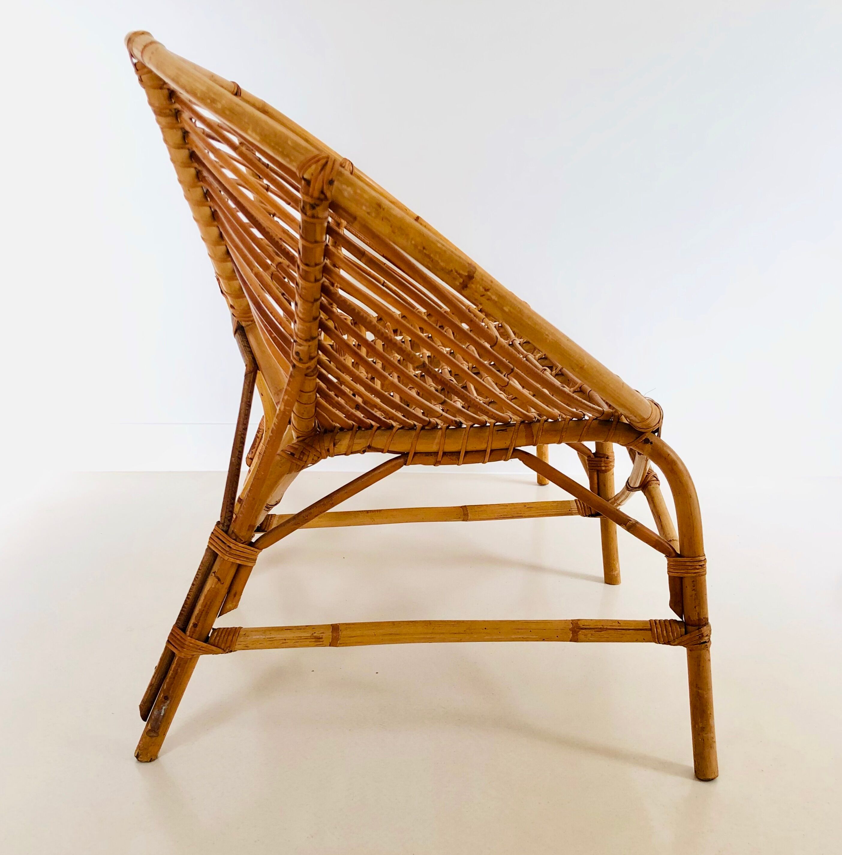 Rattan sofa, France 60s