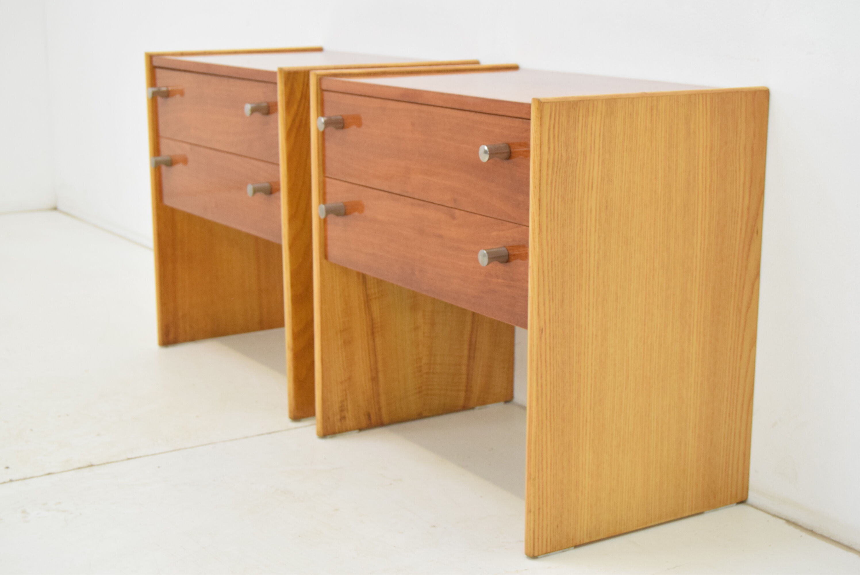 Pair of mid-century Bedside Tables,Bucovice,1970's.