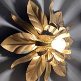 Vintage wall light in gold metal