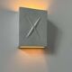 Vintage plaster wall light, matt white, France 1970