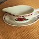 Saucière and its oval dish Digoin Sarreguemines Saverne Roses Art Deco