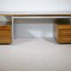 Mid-Century Behr Desk in Walnut with 2 Drawer Containers, Germany, 1970s