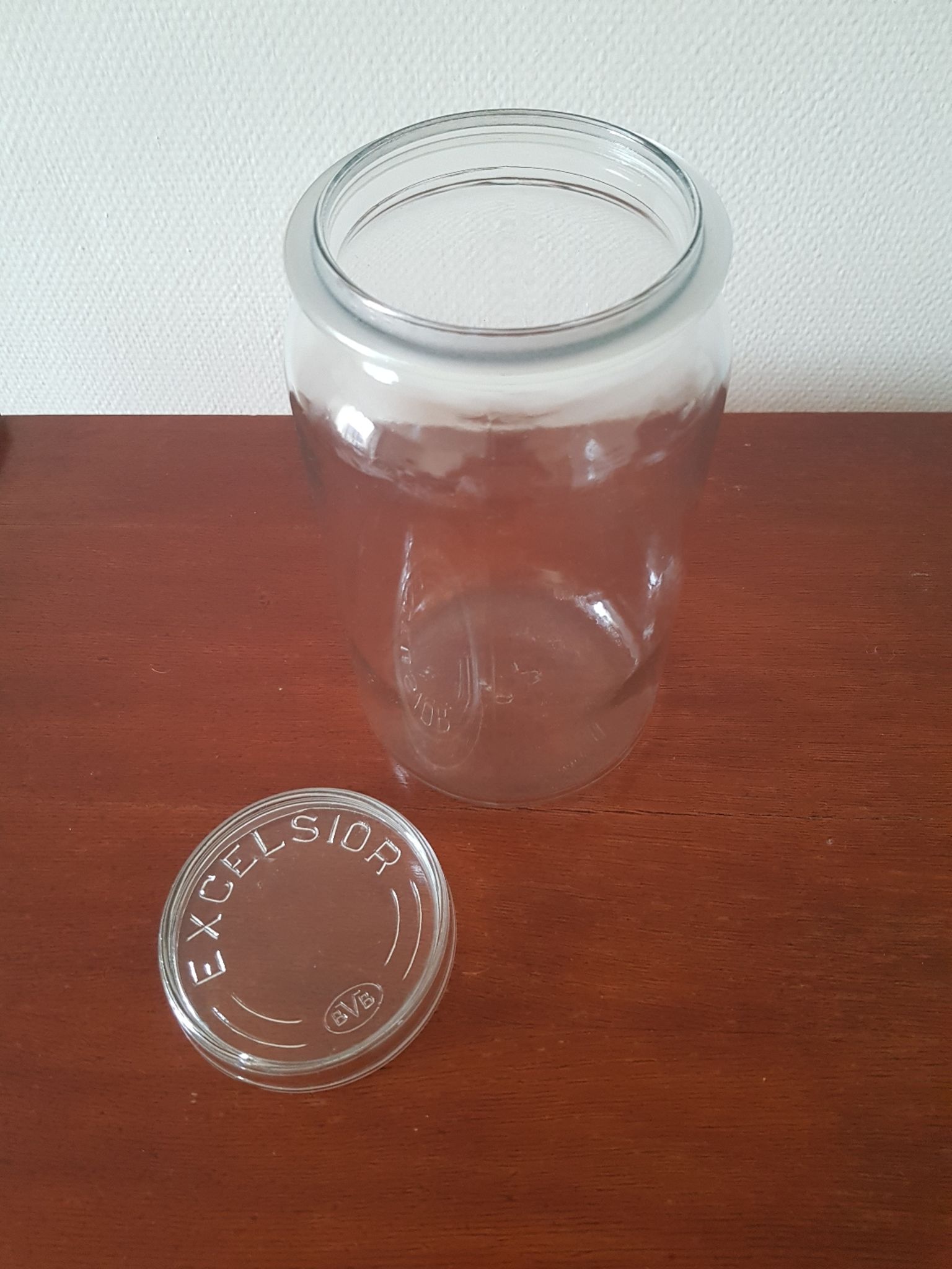 Excelsior glass jar