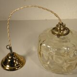 60s glass pendant light