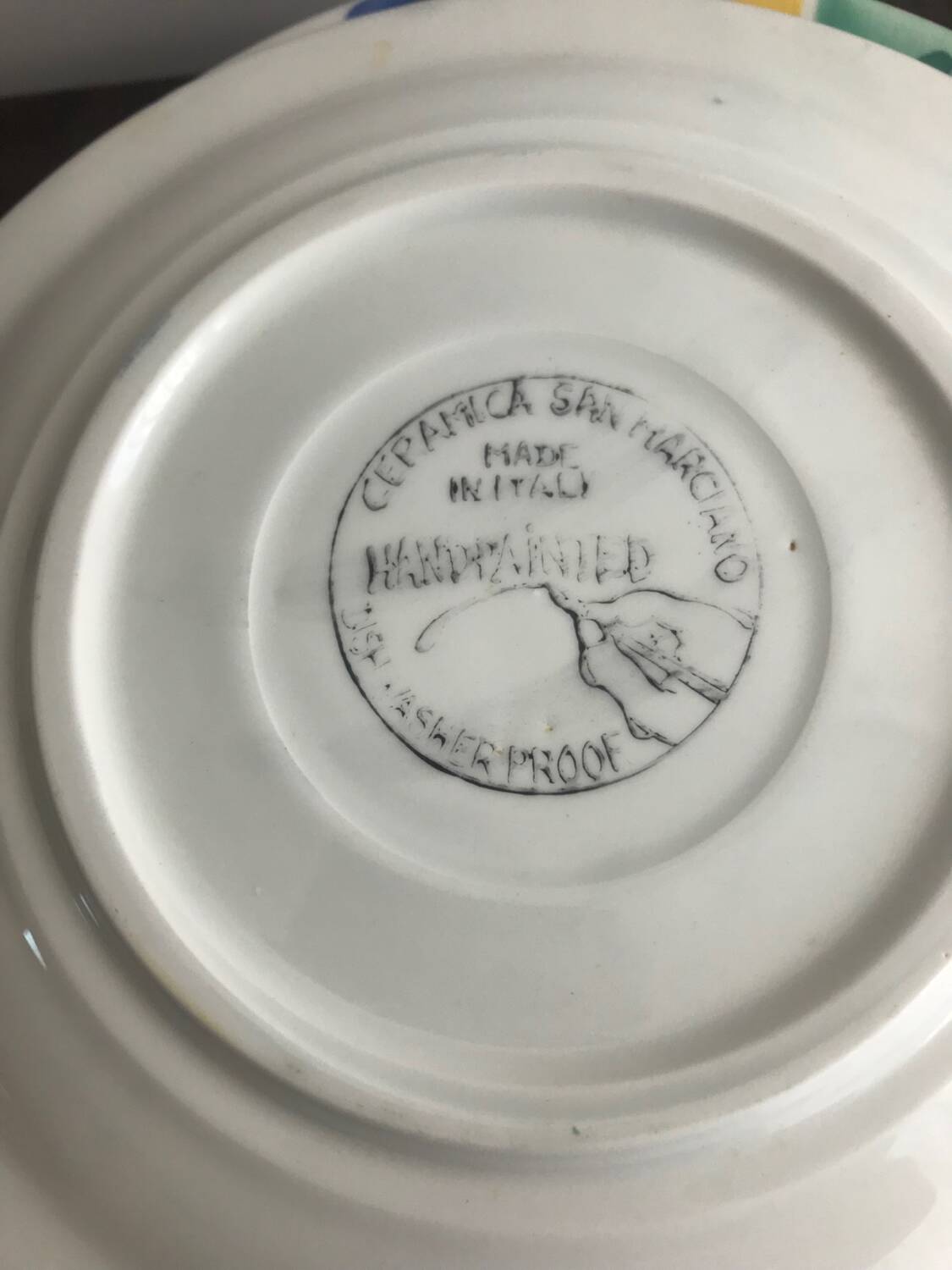 4 vintage 80s/90s hand-painted dessert plates
