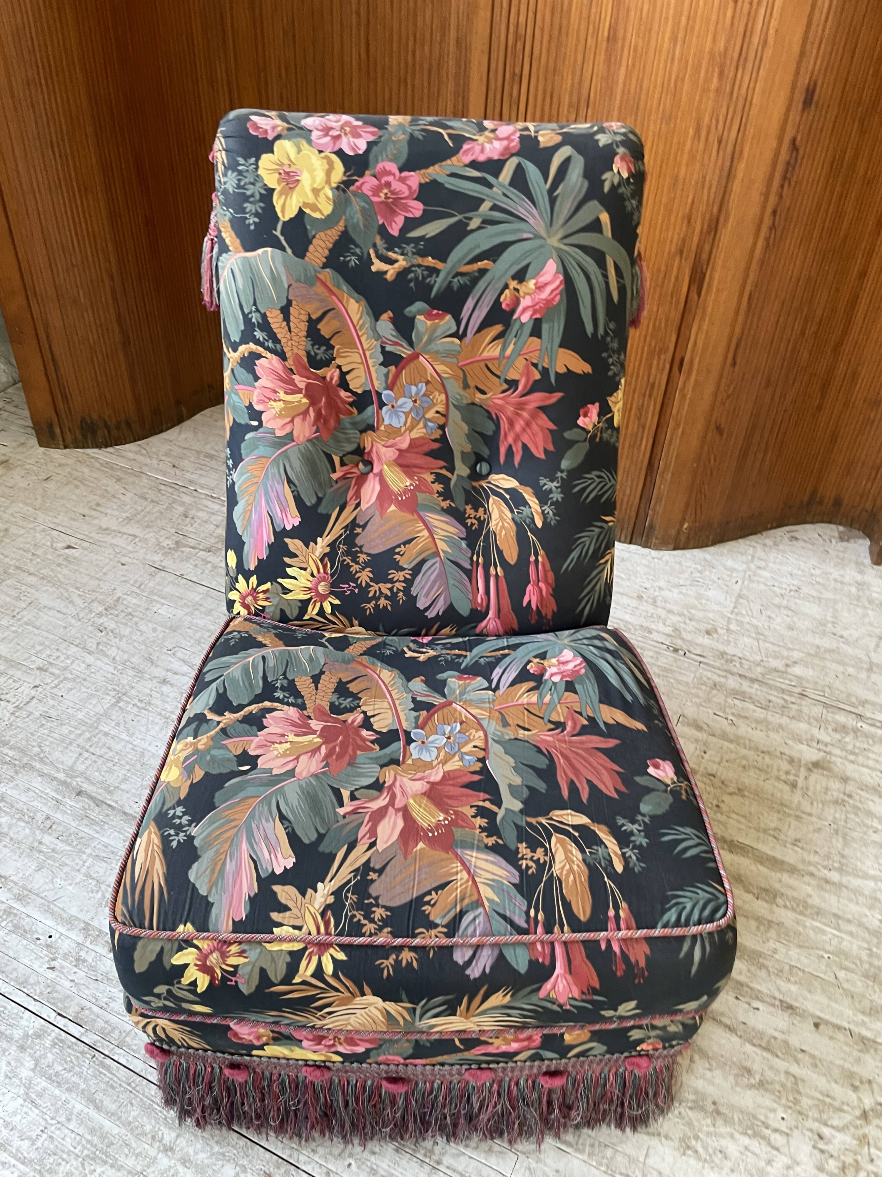 Jean Roche floral armchair