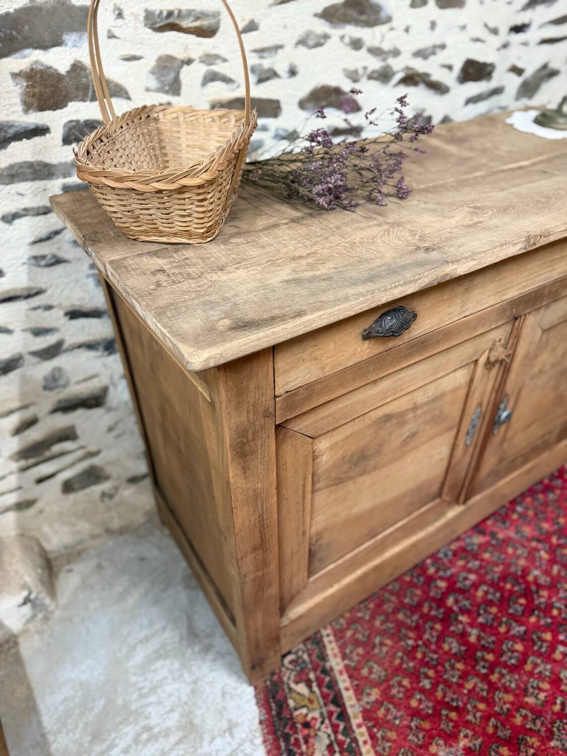 Antique stripped sideboard