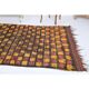 Vintage Turkish Hand-Knotted Wool Cotton Yellow Kilim Runner Rug 136x307