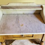 Antique toilet table with white marble top