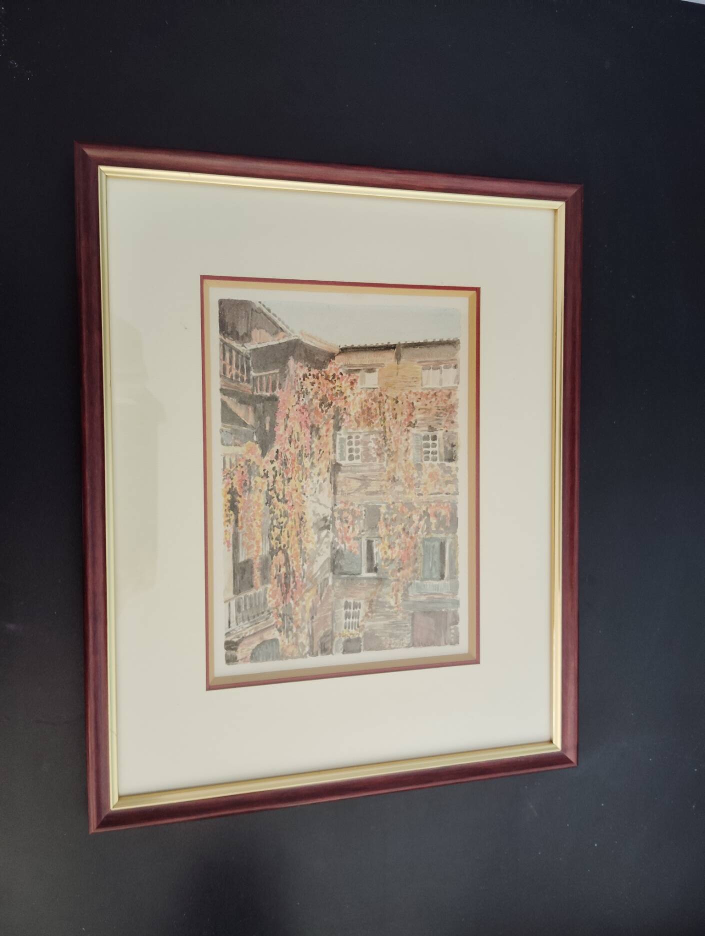 Frame with watercolour