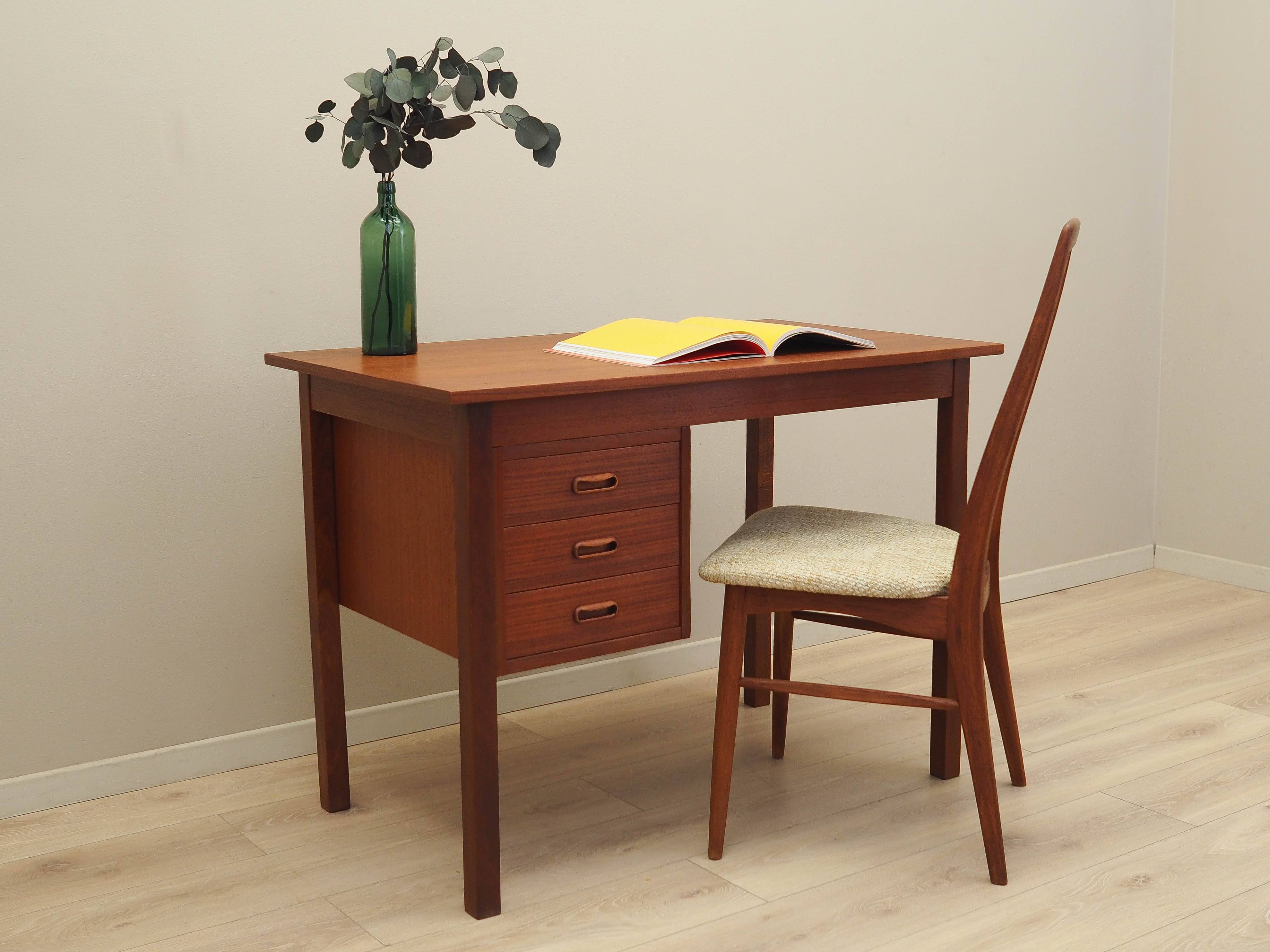Teak desk, Danish design, 1970s, production: Denmark