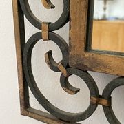 Art deco wrought iron mirror