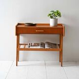 1950s/60s Scandinavian vintage bicolor teak nightstand