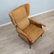 1950s Camea Italian reclining armchairs dralon velvet, set of 2