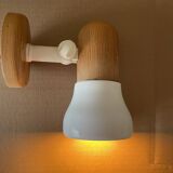 Set of 2 pine wall lights from the 80s