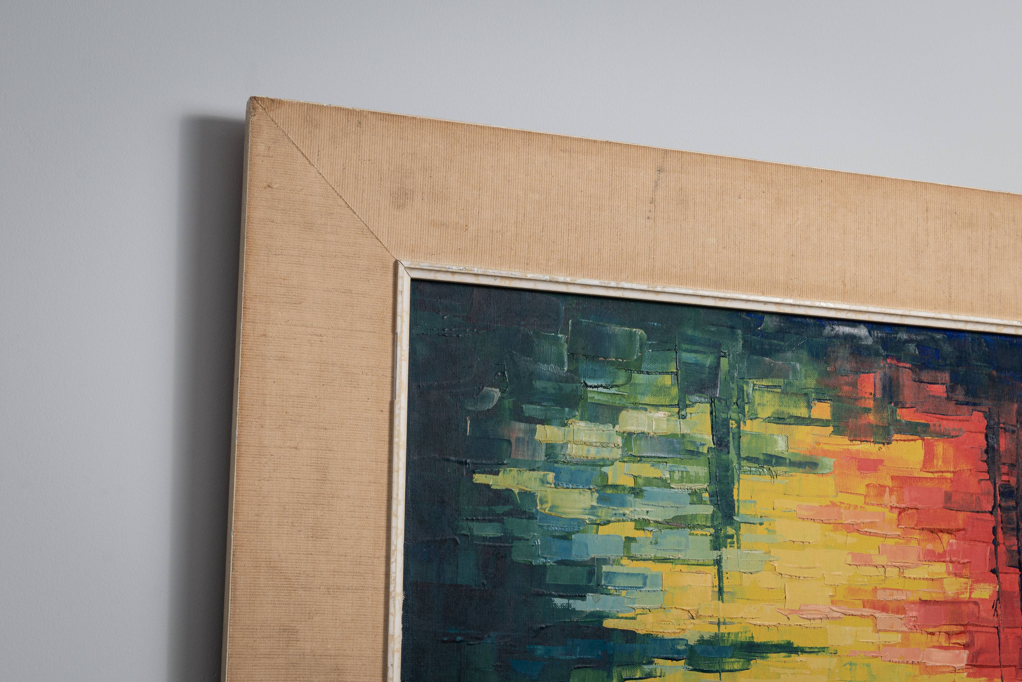 Peinture abstraite atmosphérique