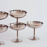 Set of six minimalist ice cream cups, Italy, 1970s