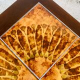 Pull-out tables in teak and ceramic, scandinavian, 60s