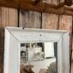 Antique white patinated mirror