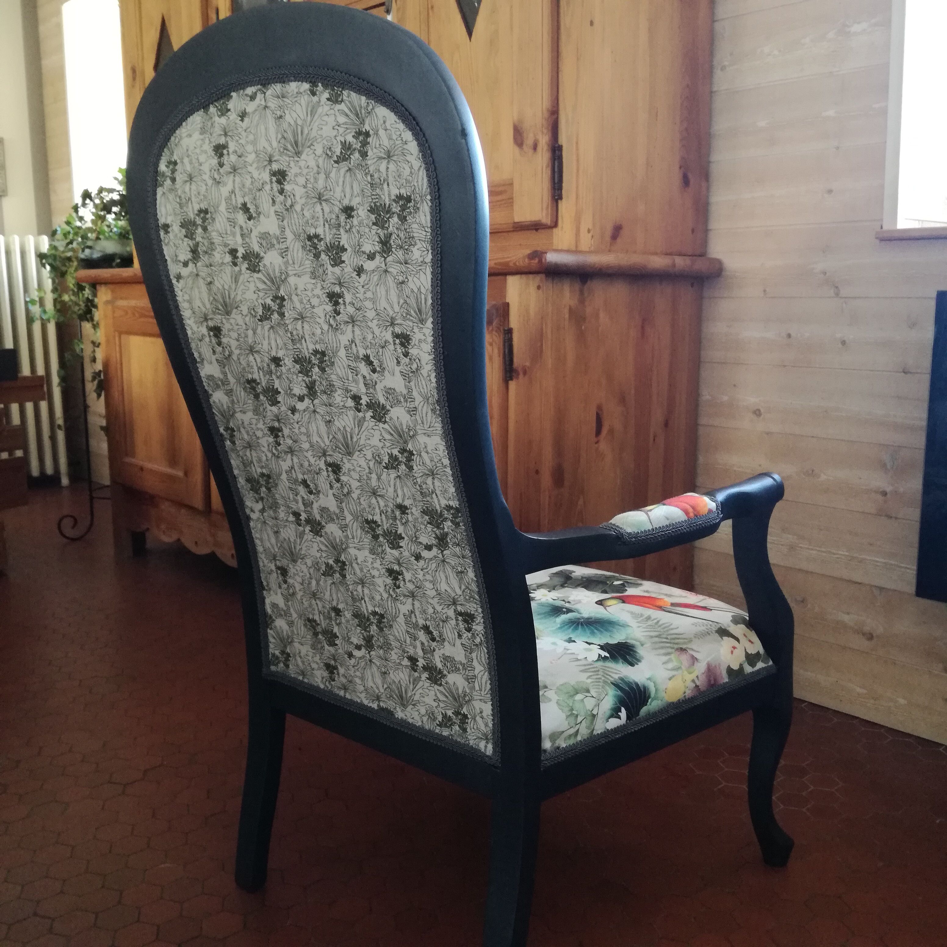Fauteuil voltaire relooké