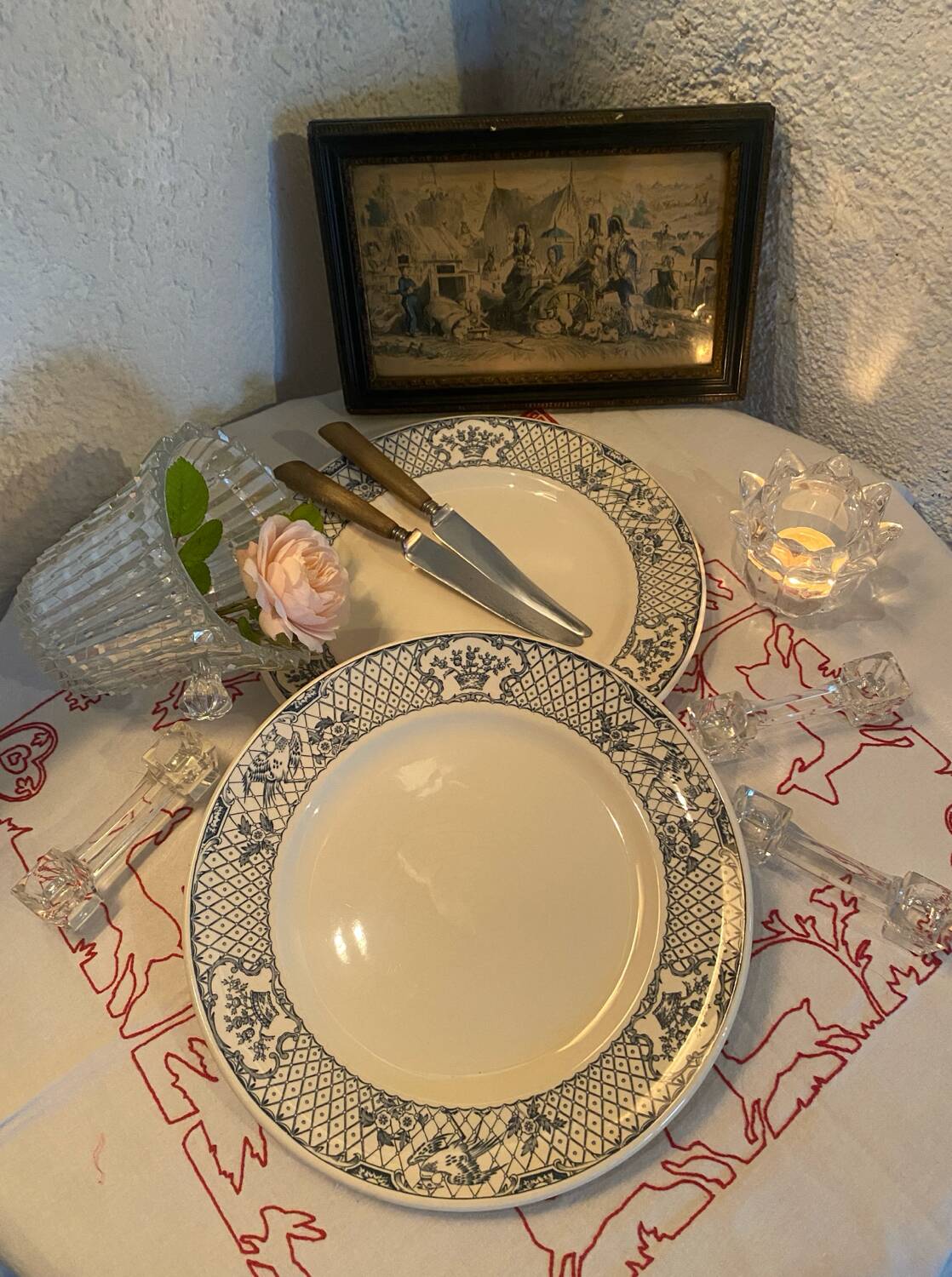 Set of 2 Mason's ironstone dinner plates