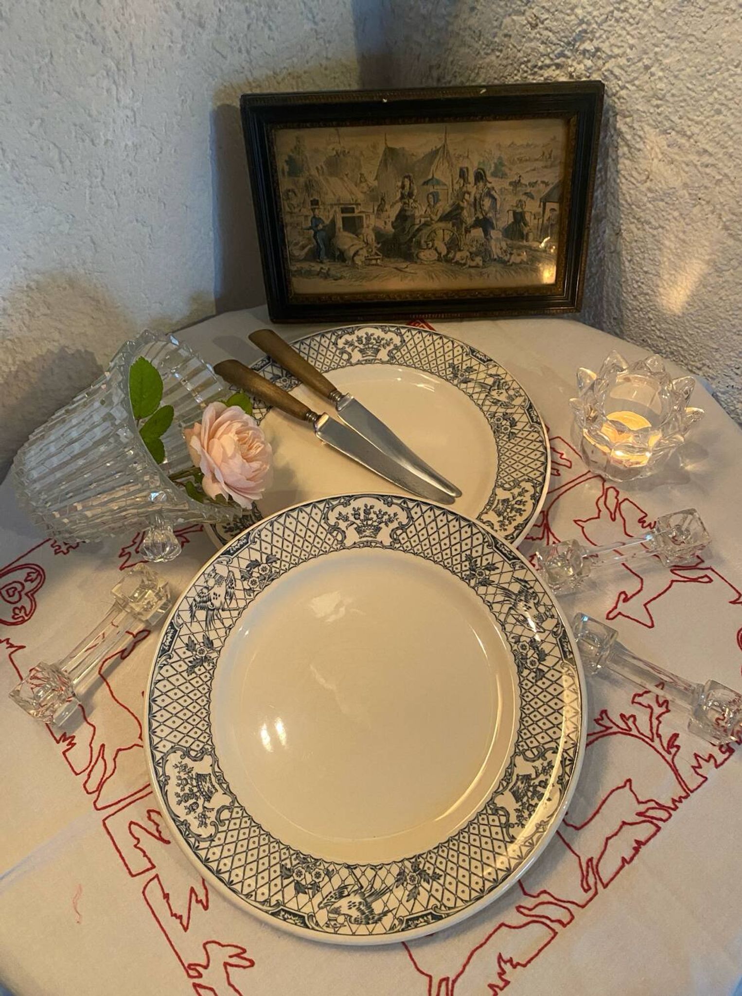 Set of 2 Mason's ironstone dinner plates