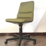 Green designer office armchair model s15 from Martin Stoll vintage 1970.