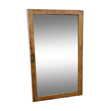 Miroir ancien porte d’armoire en orme