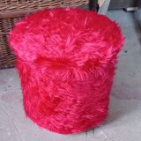 70s storage pouf