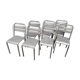 Série de six chaises Tolix patine graphite