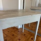 Gray farmhouse table with 1 drawer