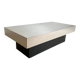 70s coffee table in brushed aluminum