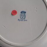 Round serving dish St Amand of blue color