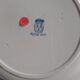 Plat de service rond St Amand de couleur bleue
