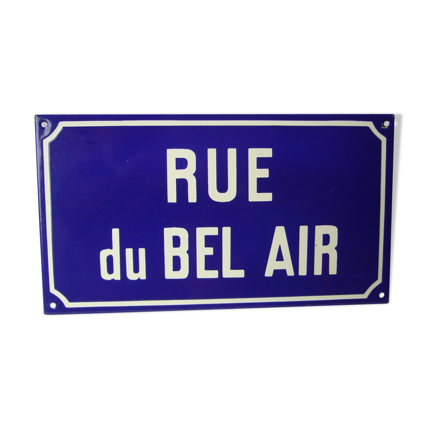 Plaque émaillée ancienne "rue du bel air"