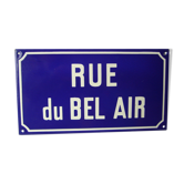 Old enamelled plaque "street of beautiful air"