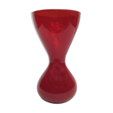 Vintage red glass vase