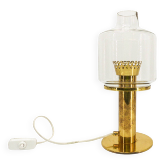 Scandinavian lamp Hans-Agne Jakobsson brass and glass B 102