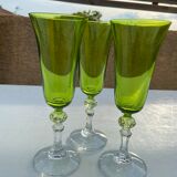5 colorful champagne flutes