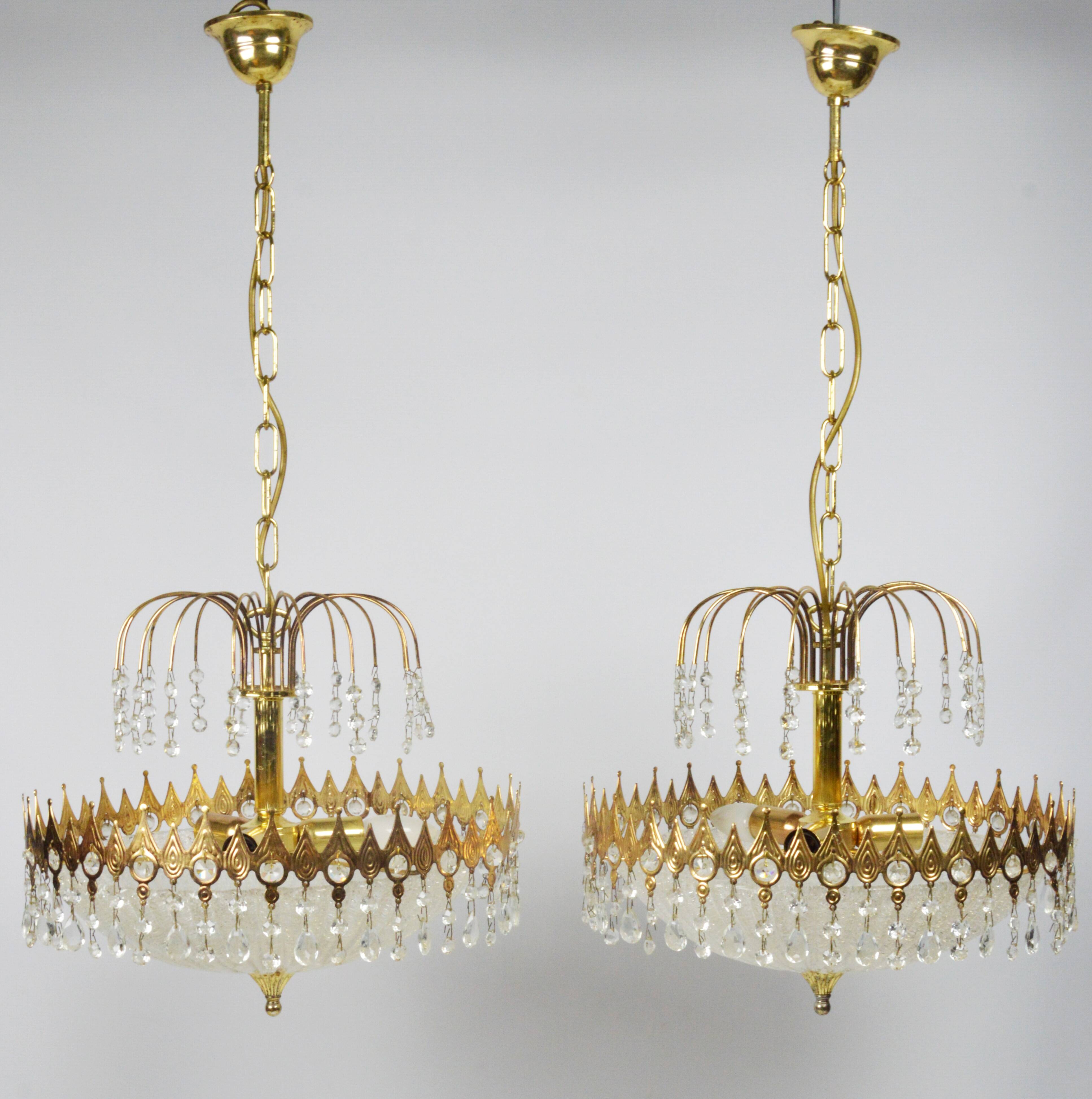 Crystal chandelier, Germany, 1970s