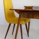 Mustard wool chair from the mid-century, Rajmund Halas, Europe, 1960s.