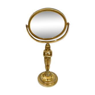 Egyptian standing mirror, made of brass 14x34cm