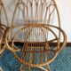 Pair of armchairs vintage 60 in rattan