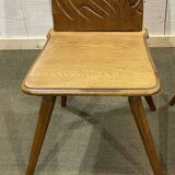 Pair of Alsatian oak chairs from the early 20th century