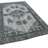 Hand-knotted unique anatolian 1980s 181 cm x 278 cm grey rug