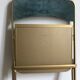 Vintage chaisor folding chair golden frame and blue velvet