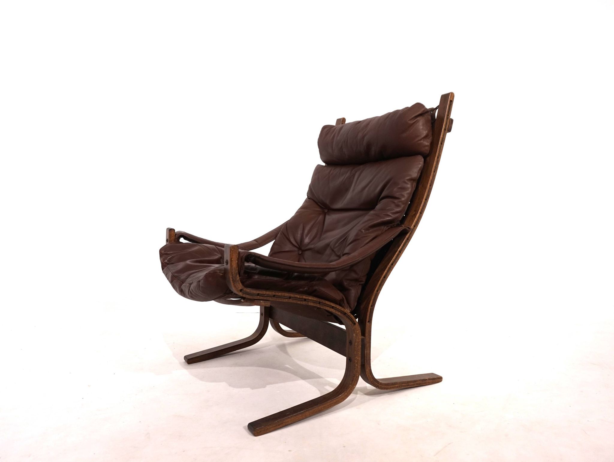 Fauteuil en cuir Westnofa Siesta par Ingmar Relling, 1960