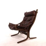 Westnofa Siesta leather lounge chair by Ingmar Relling, 1960
