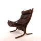 Fauteuil en cuir Westnofa Siesta par Ingmar Relling, 1960