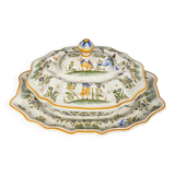 large earthenware soup tureen and tray